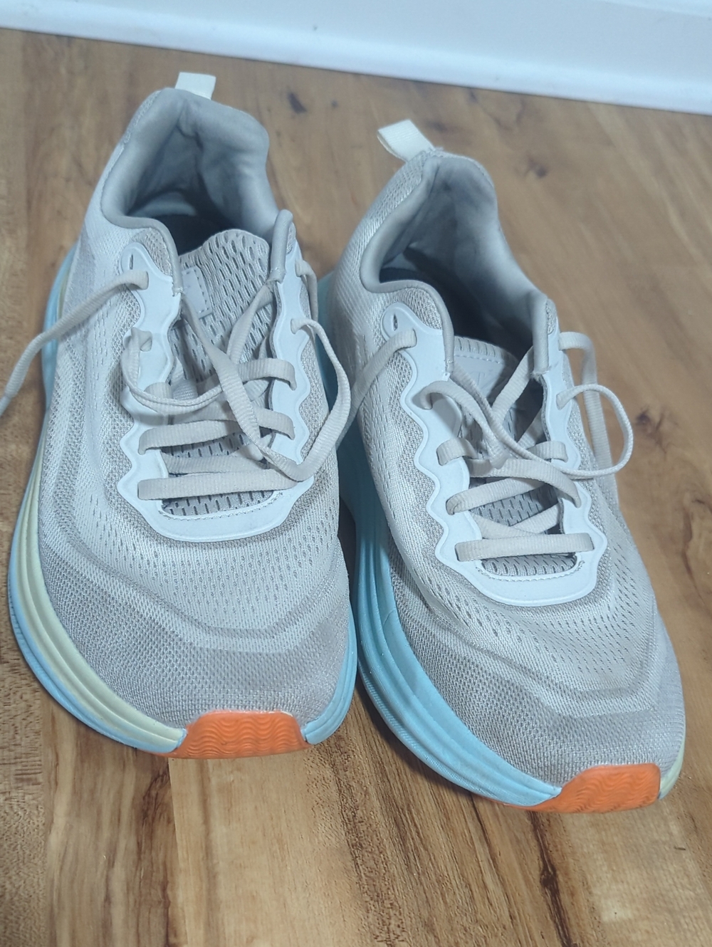 Avia White Sneakers with Light Blue and Orange Accents